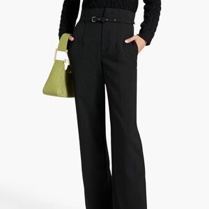 NWT RED Valentino Elegant Black Belted High Waist Wide Leg Trousers